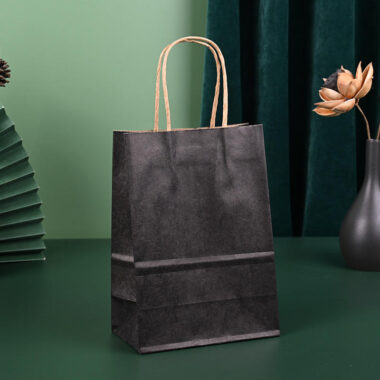 Color kraft paper bags for food takeaway packaging