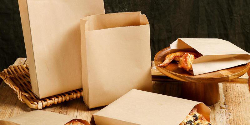 Food grade greaseproof paper bags for fries sandwich chicken