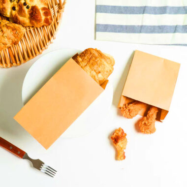 Food grade greaseproof paper bags for fries sandwich chicken