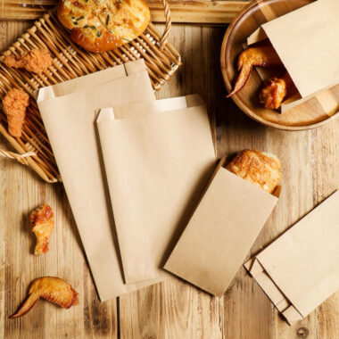 Food grade greaseproof paper bags for fries sandwich chicken