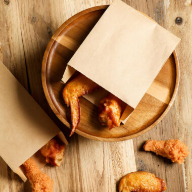 Food grade greaseproof paper bags for fries sandwich chicken