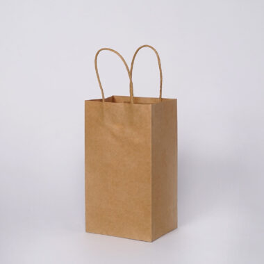 Recyclable grocery shopping handle kraft paper bags