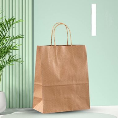 Handle kraft paper bags for coffee cake and promotion