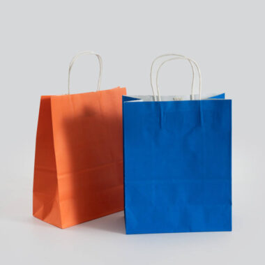 Handle kraft paper bags for coffee cake and promotion