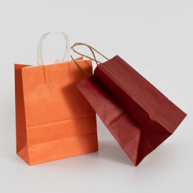 Handle kraft paper bags for coffee cake and promotion