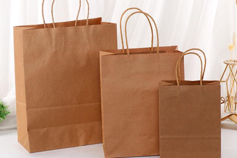Handle Kraft Paper Bags for Takeaway & Promotion (8) Handle kraft paper bags for coffee cake and promotion