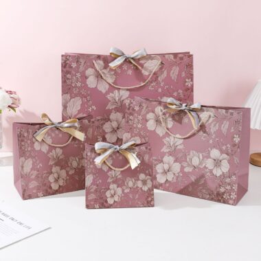 Premium floral shopping and gift paper bags