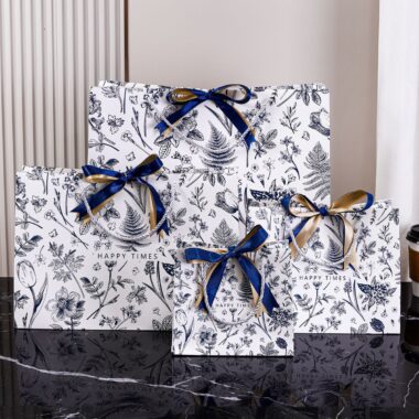 Premium floral shopping and gift paper bags