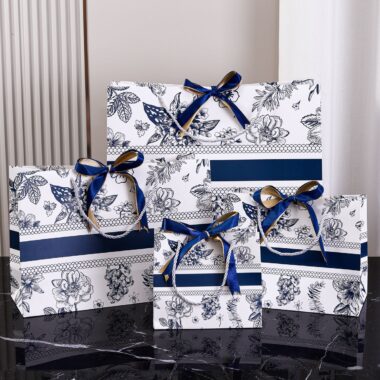 Premium floral shopping and gift paper bags