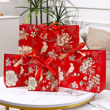 Premium floral shopping and gift paper bags