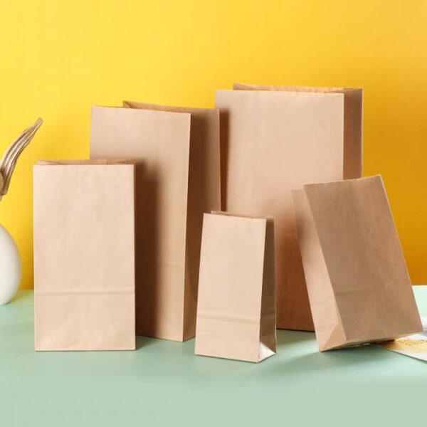 Takeaway kraft food paper bags for bread bakery and roast chicken