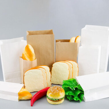 Takeaway kraft food paper bags for bread bakery and roast chicken