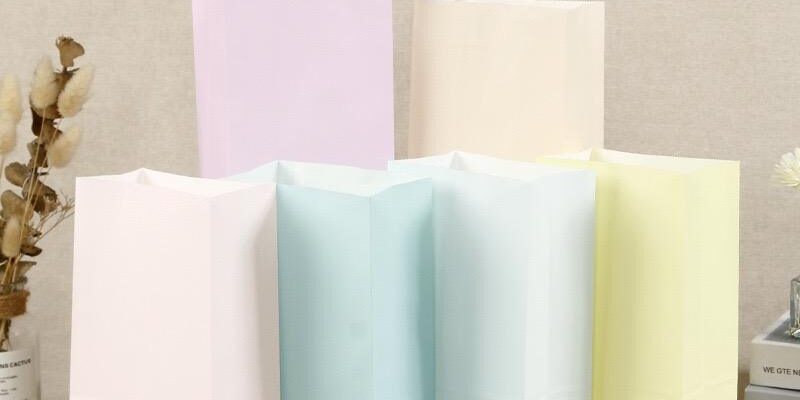 Kraft food paper bags for candy biscuit bread and nuts