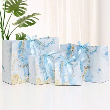 Luxury marble pattern shopping and gift paper bags