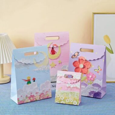 Oil painting creative gift paper bags with artistic design