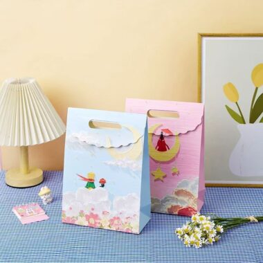 Oil painting creative gift paper bags with artistic design