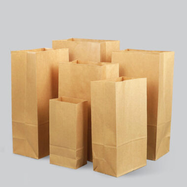 Eco-friendly recyclable kraft food paper bags for takeaway