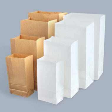 Recycled kraft food paper bags for takeaway packaging