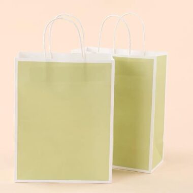 Handle kraft paper bags for shopping and takeaway