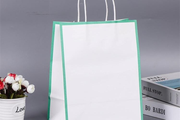Shopping & Takeaway Handle Kraft Paper Bags (5) Handle kraft paper bags for shopping and takeaway