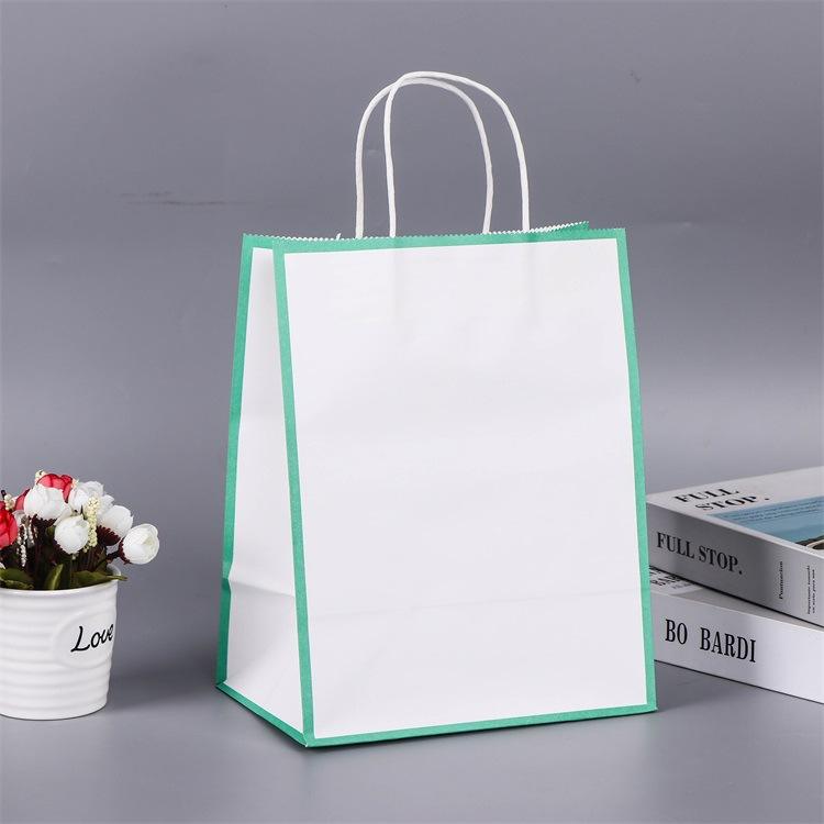 Handle kraft paper bags for shopping and takeaway