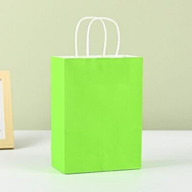 Simple solid color eco handle kraft paper bags