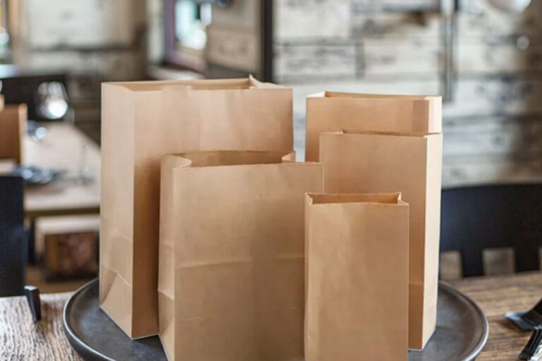 Square Bottom Brown Kraft Food Paper Bags (6) Eco square bottom brown kraft food paper bags for takeaway