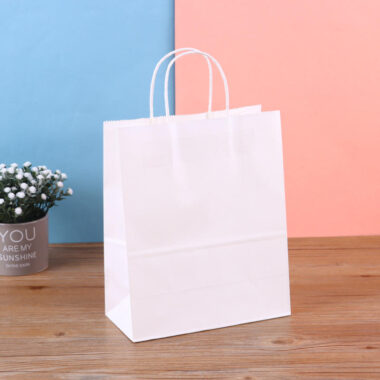 Custom recyclable square bottom color kraft paper bags