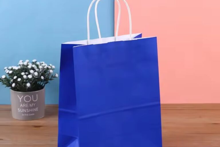 Square Bottom Color Kraft Paper Bags (8) Custom recyclable square bottom color kraft paper bags