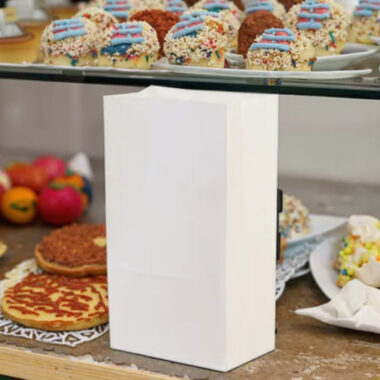 Eco square bottom food paper bags for fast food takeaway