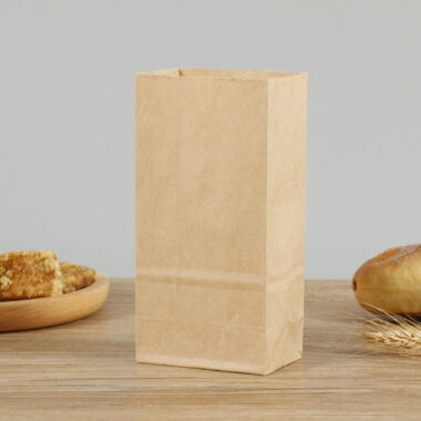 Food grade square bottom kraft food paper bags for takeaway