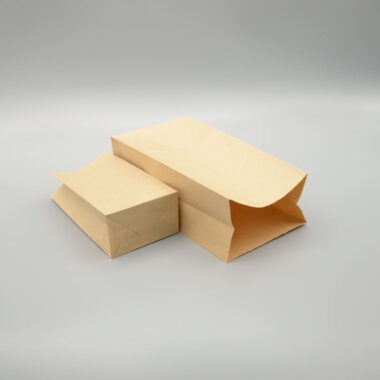 Food grade square bottom kraft food paper bags for takeaway