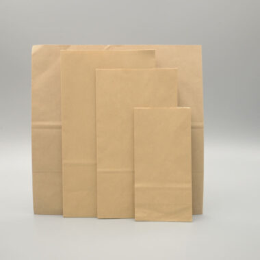 Food grade square bottom kraft food paper bags for takeaway