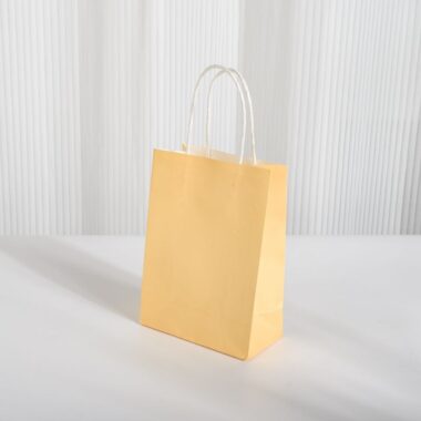 Color handle kraft paper bags for takeaway packaging