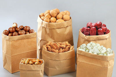 Thick Brown Recyclable Food Paper Bags (7) Thick eco recyclable brown food paper bags for takeaway