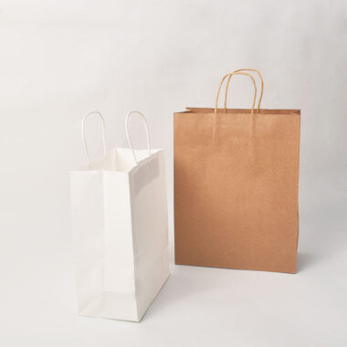 Thick handle kraft paper bags for takeaway and clothing