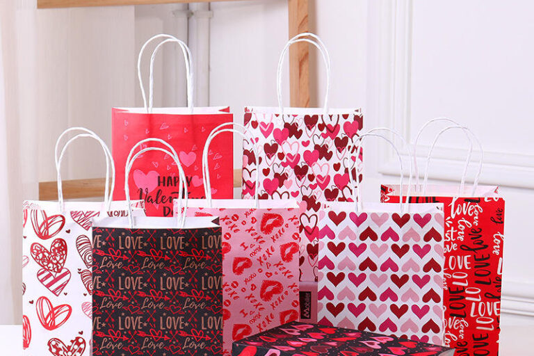 Valentine & Wedding Handle Gift Paper Bags (1) Eco recyclable handle gift paper bags for Valentine and wedding parties