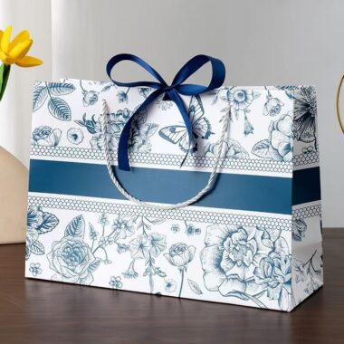 Luxury vintage floral shopping and gift paper bags