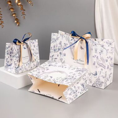 Vintage luxe floral shopping and gift paper bags
