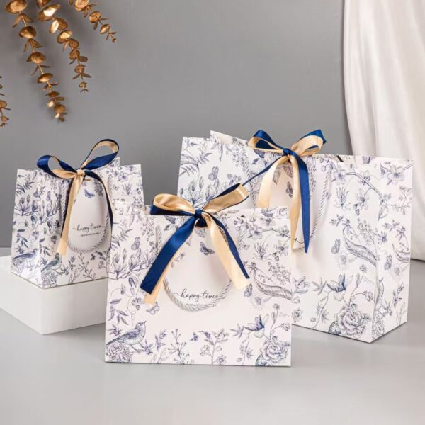 Vintage luxe floral shopping and gift paper bags
