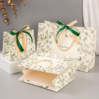 Vintage luxe floral shopping and gift paper bags