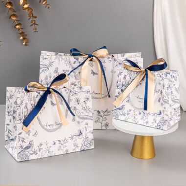 Vintage luxe floral shopping and gift paper bags