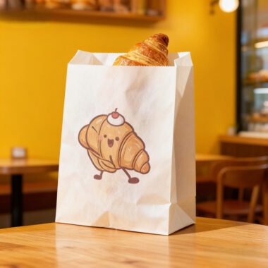 Food grade kraft paper bags for bread sushi burger packaging